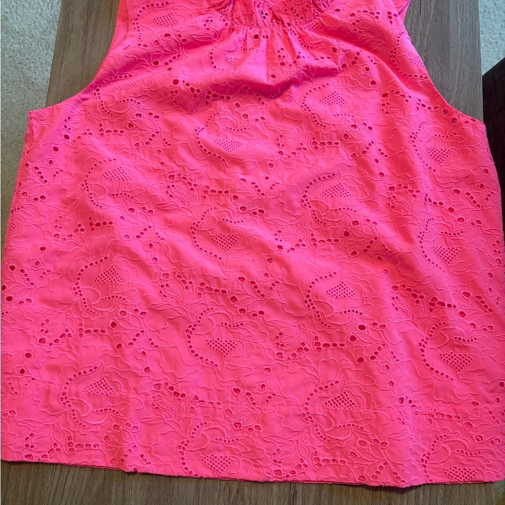 Lilly Pulitzer Fuchsia Eyelet Sleeveless Top